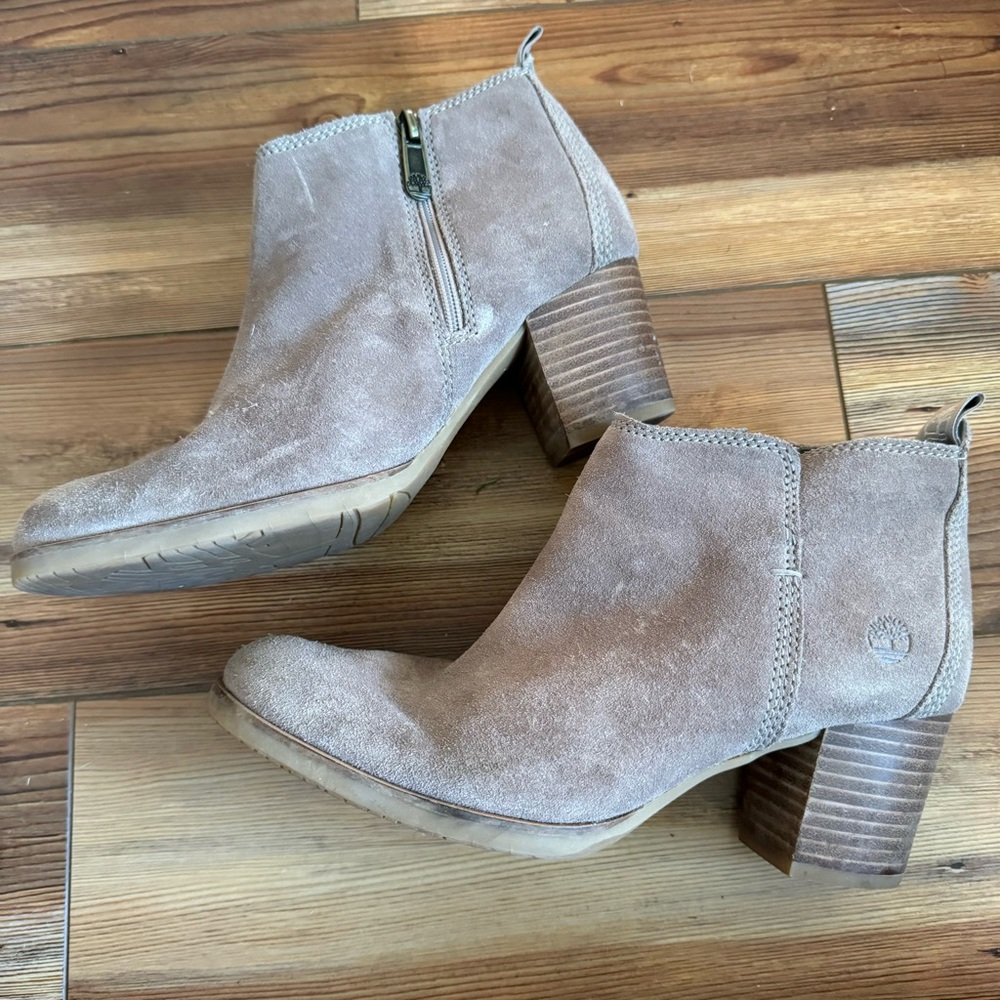 Timberland Taupe Eleonor Street Ankle Booties Size 6.5